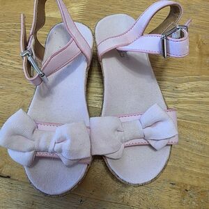 UGG Light Pink Bow Kids Sandals